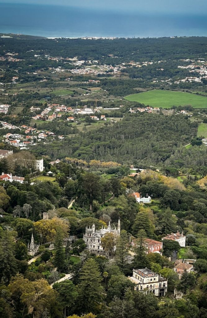 An aerial view of a villa in Sintra.