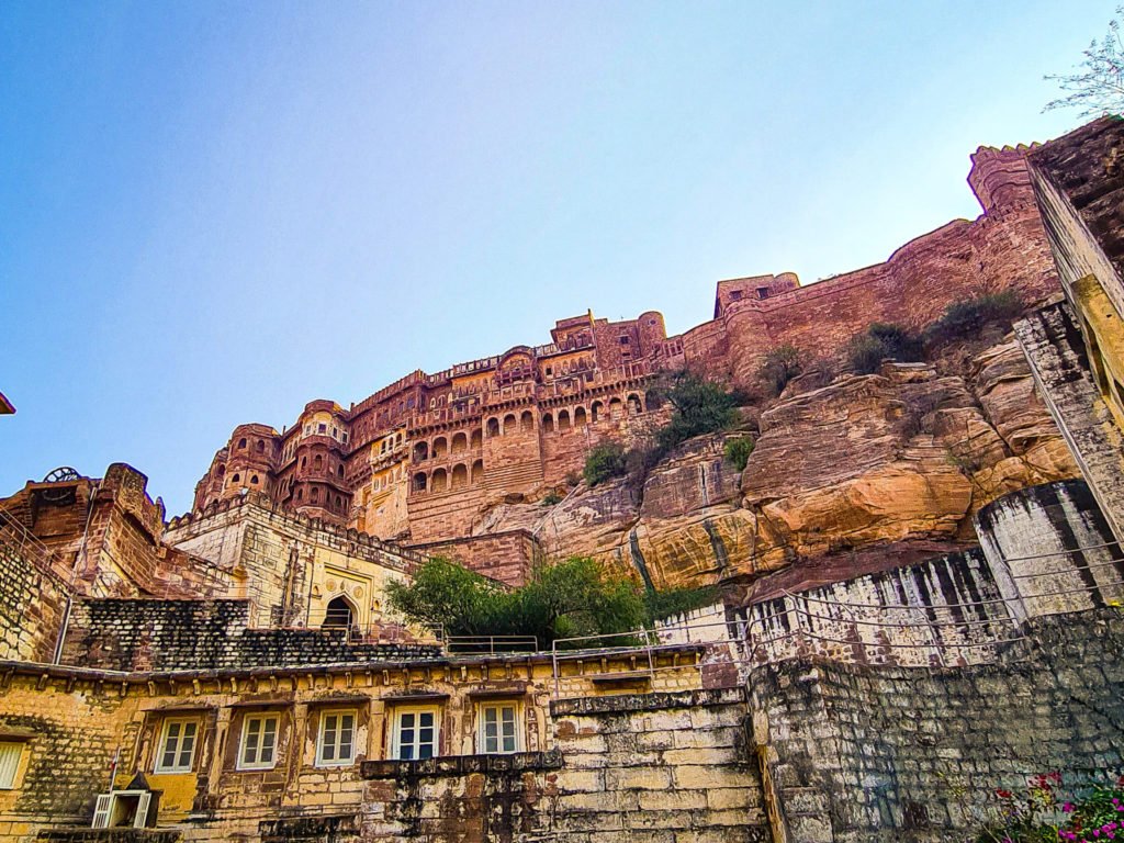 An old fort in India named Mehrangarh fort.