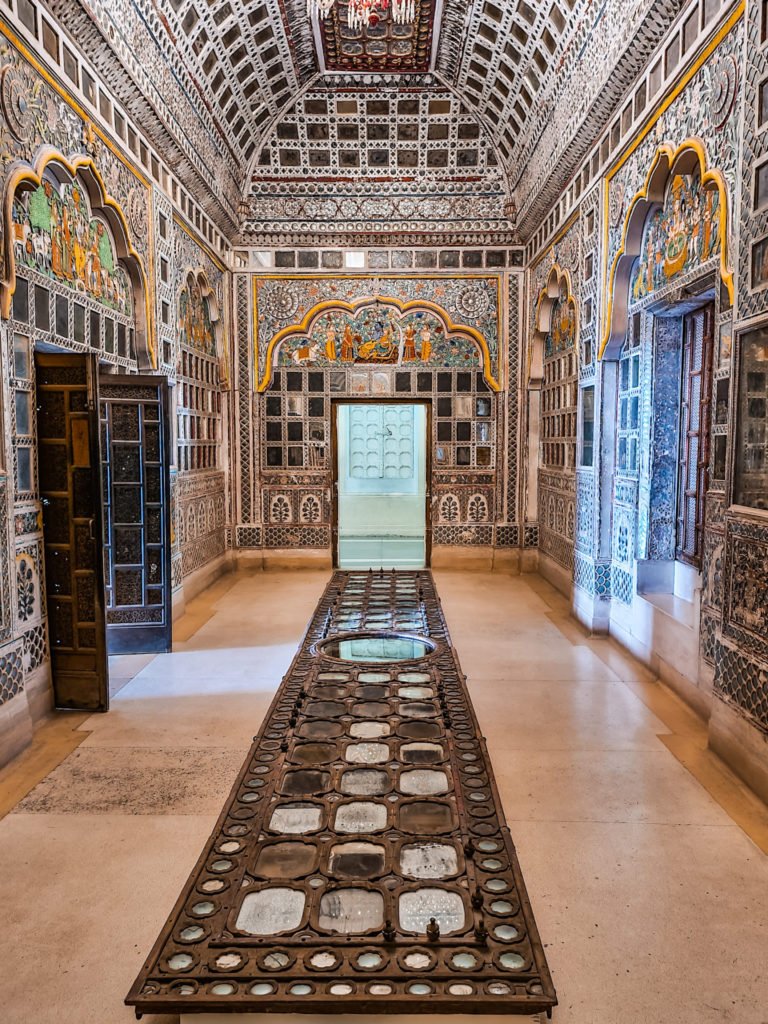 A palace of mirrors inside the Mehrangarh fort.