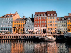 The colorful buildings of Nyhaven in Copenhagen.