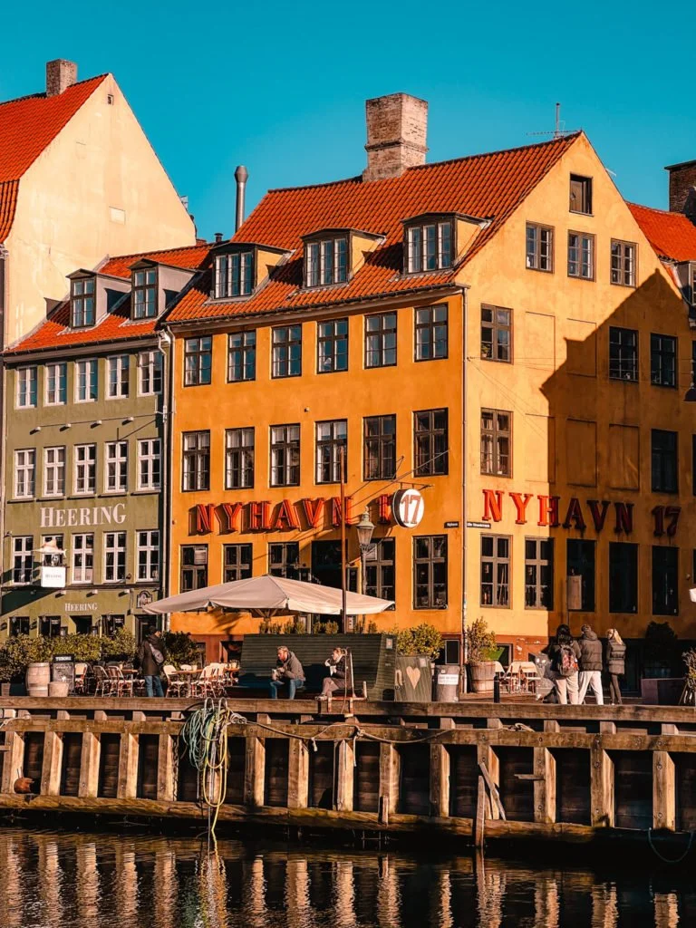 The buildings of Nyhavn with their cafes.