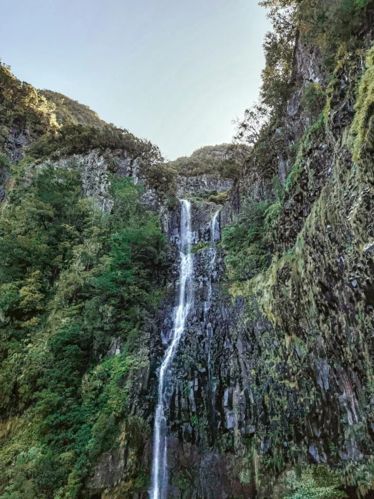 The Risco waterfall in Madeira.