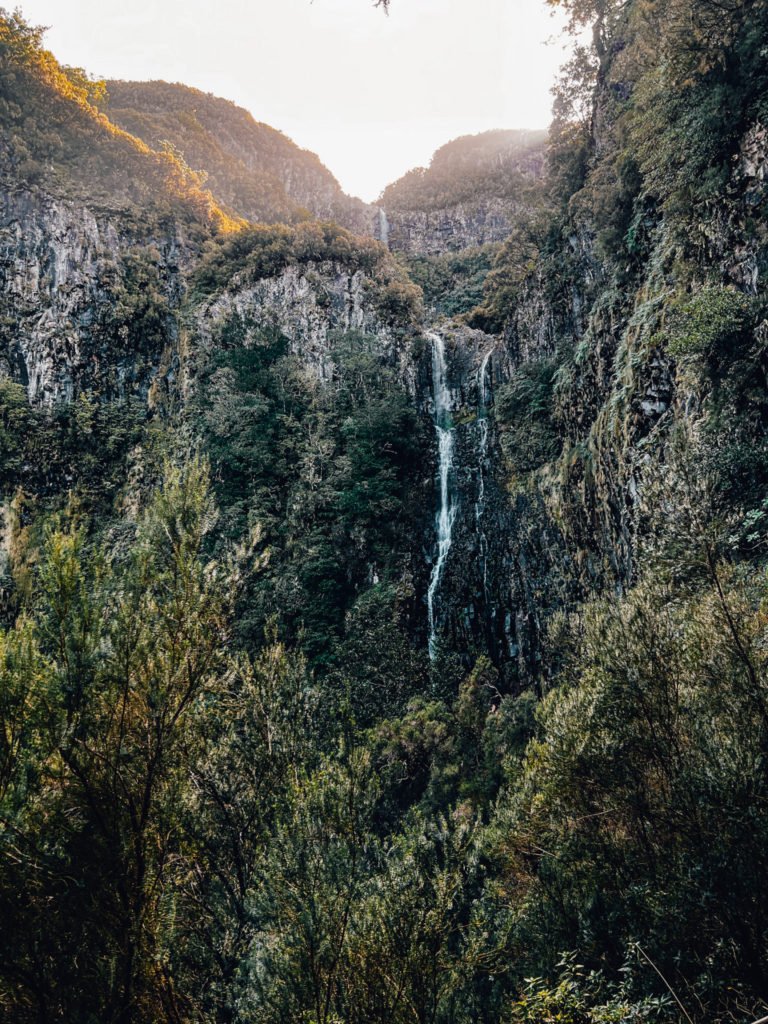 The Risco waterfall in Madeira.