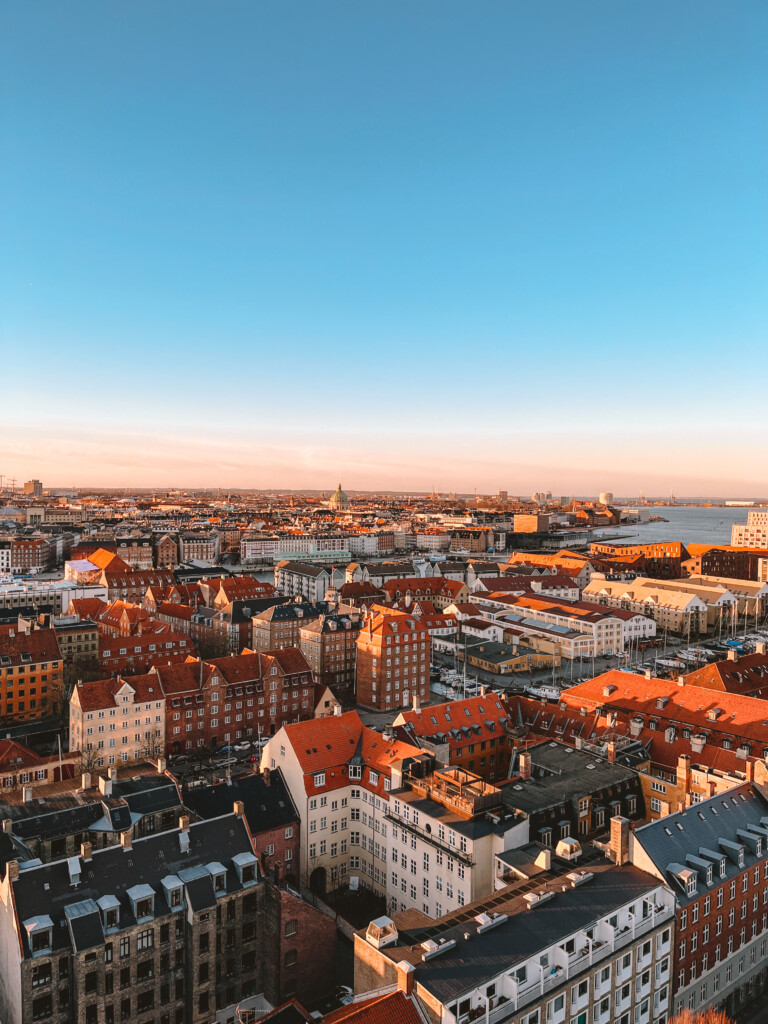 The view of Copenhagen's skyline from the Stairway to Heaven.