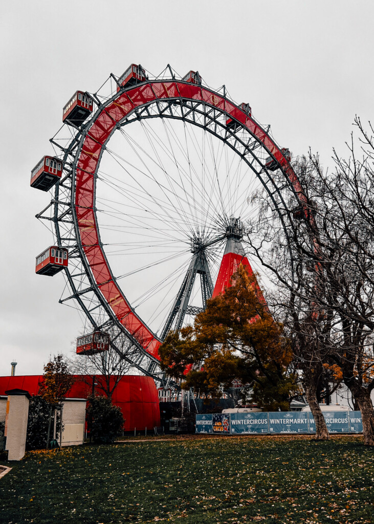 The Riesenrad Ferris wheel in Vienna.