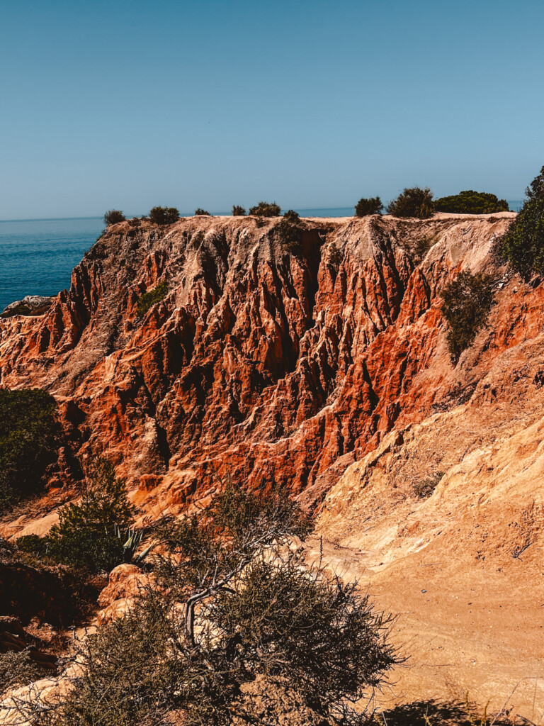 View of the cliffs from the Seven Hanging Valleys Trail in the Algarve.