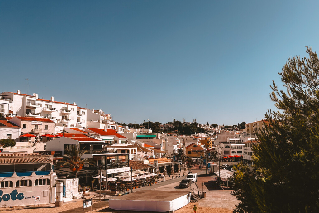 The town of Carvoeiro in the Algarve.