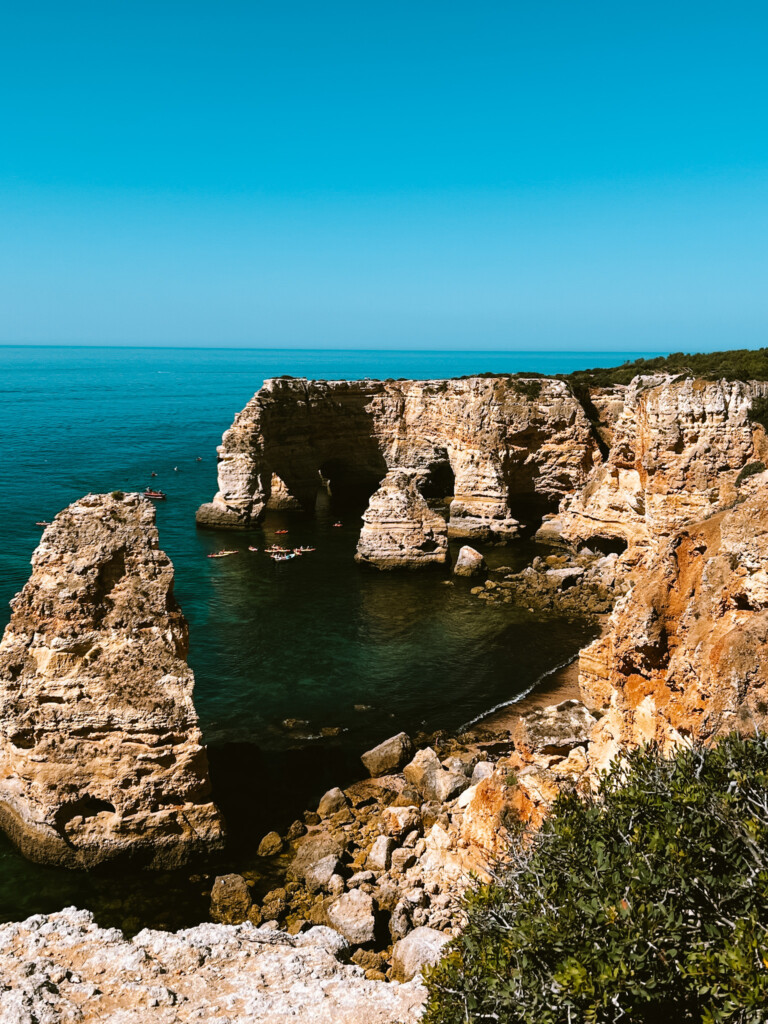 View of the cliffs from the Seven Hanging Valleys Trail in the Algarve.