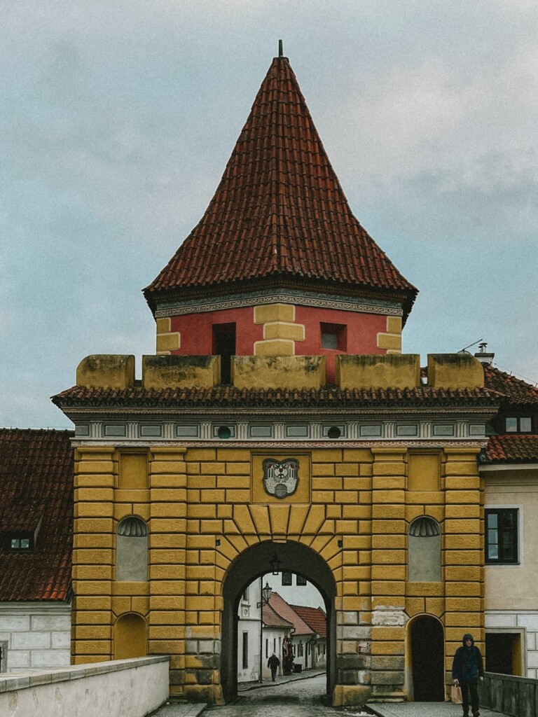 Budweiser Gate (Budějovická Gate) in Český Krumlov.
